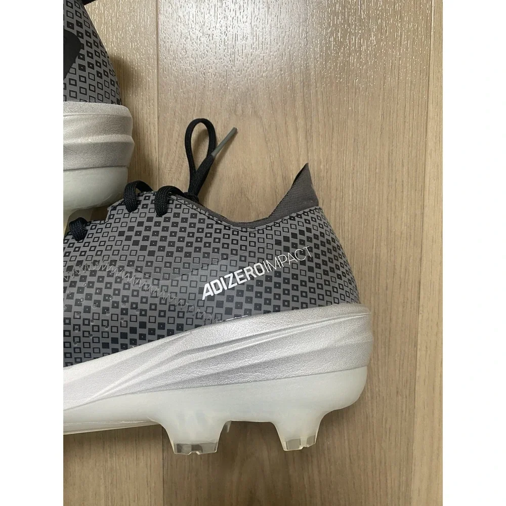 Adidas Adizero Impact TPU Black White Cleats JI1467 Men's Sz‎ 14 NWT